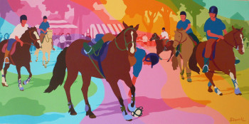 Obra contemporánea nombrada « Le horse-ball », Hecho por DANIELL