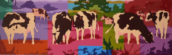 Obra contemporánea nombrada « Les vaches », Hecho por DANIELL