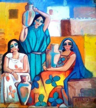 Obra contemporánea nombrada « porteuses desjarres », Hecho por BARA