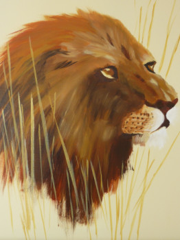 Obra contemporánea nombrada « LION », Hecho por LARTDELATOILE