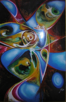 Obra contemporánea nombrada « au centre de la terre », Hecho por EXOTICART