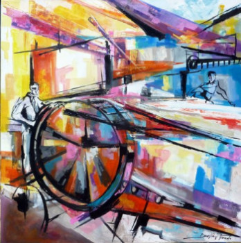 Obra contemporánea nombrada « l 'imprimeur », Hecho por DAMIAN TIRADO
