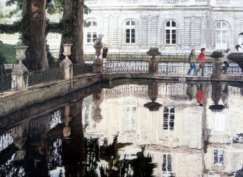 Obra contemporánea nombrada « la Fontaine de Médicis du Jardin du Luxembourg, Paris 6 ème  », Hecho por BORé IVANOFF