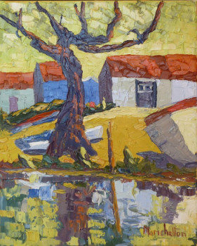 Obra contemporánea nombrada « Cabanes au vieil arbre », Hecho por MARICHALTON