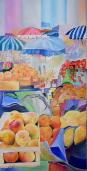 Obra contemporánea nombrada « Marché aux fruits », Hecho por DI BLIQUI