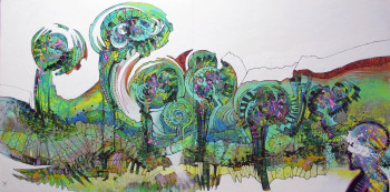 Obra contemporánea nombrada « Observer 2 », Hecho por HERVé FAYOLLE