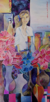 Obra contemporánea nombrada « La Fleuriste », Hecho por DI BLIQUI