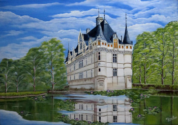 Obra contemporánea nombrada « Azay le Rideau », Hecho por GéRARD PACROS