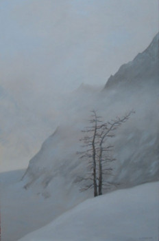 Obra contemporánea nombrada « Mer de glace », Hecho por L.VERHOEVEN