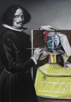 Obra contemporánea nombrada « VELASQUEZ ET PICASSO », Hecho por BRUET