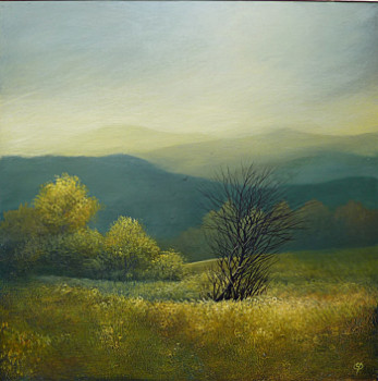 Obra contemporánea nombrada « Lumière d'octobre », Hecho por YVES OGIER