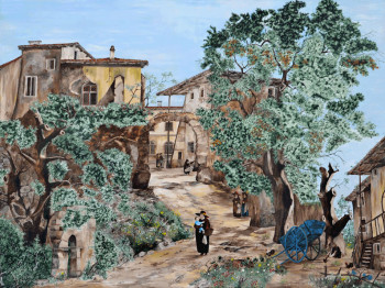 Obra contemporánea nombrada « Pérouges », Hecho por GRALLIé