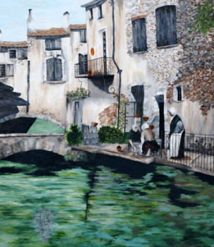 Obra contemporánea nombrada « L'Isle sur la Sorgue », Hecho por GRALLIé