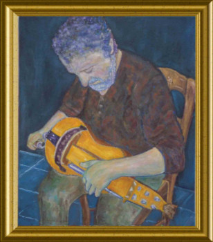 Obra contemporánea nombrada « Le joueur de viellle », Hecho por ARTOIS