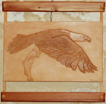 Obra contemporánea nombrada « Aigle pecheur 2003 », Hecho por LAURENT SERRE