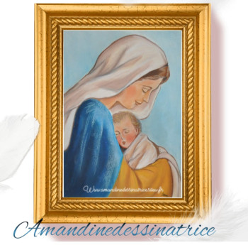 Obra contemporánea nombrada « la tendresse , vendu », Hecho por AMANDINEDESSINATRICE