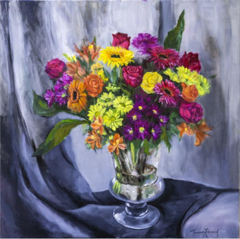 Obra contemporánea nombrada « BOUQUET DES AMIS », Hecho por FRANçOISE LEDAMOISEL