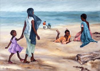 Obra contemporánea nombrada « JEUX D"ENFANTS », Hecho por FRANçOISE LEDAMOISEL