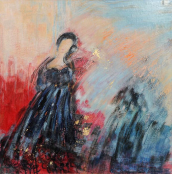 Obra contemporánea nombrada « Teffetas et velours », Hecho por MAGUY HERAUD.MARGAUX