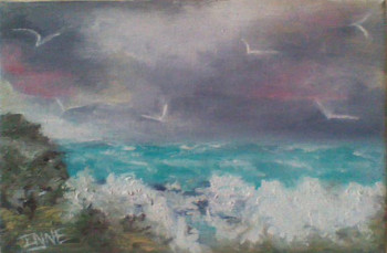 Obra contemporánea nombrada « Mer déchainée », Hecho por CHANTAL INNE
