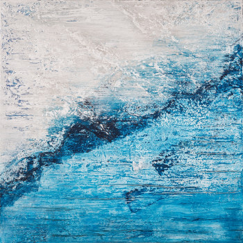 Obra contemporánea nombrada « Lac glacé / Icy Lake #15005 », Hecho por KLARA