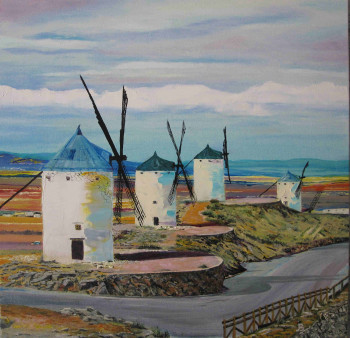 Obra contemporánea nombrada « Les moulins de Don Quichotte », Hecho por BARYSHPOLETS