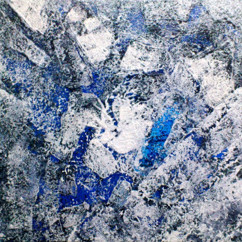 Obra contemporánea nombrada « Lac glacé / Icy Lake: #15009 », Hecho por KLARA