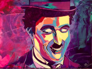 Obra contemporánea nombrada « Charlie chaplin, série "Rainbow" », Hecho por XALE