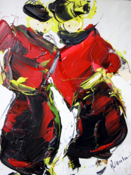 Obra contemporánea nombrada « les deux petites copines », Hecho por CARLO AVENTURIERO