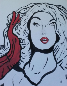Obra contemporánea nombrada « Diva 70 », Hecho por NICOTINE