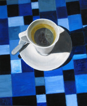 Obra contemporánea nombrada « La tasse à café / The coffee cup / Tazza a caffè », Hecho por JEAN-FRANçOIS ZANETTE