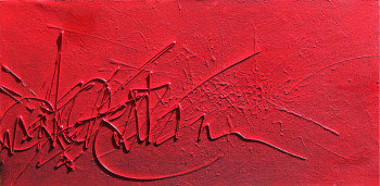 Obra contemporánea nombrada « RED NONSENSE », Hecho por LEPOLSK
