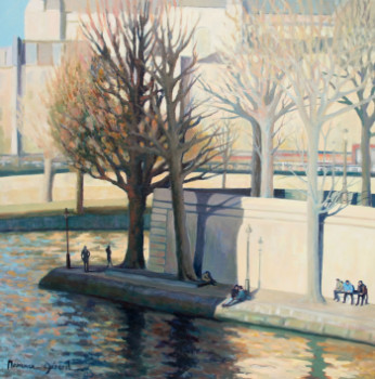 Obra contemporánea nombrada « Paris, au bord de la Seine », Hecho por MAXENCE GERARD