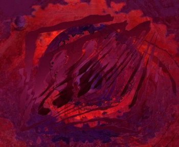 Obra contemporánea nombrada « Planète feu », Hecho por ZIA