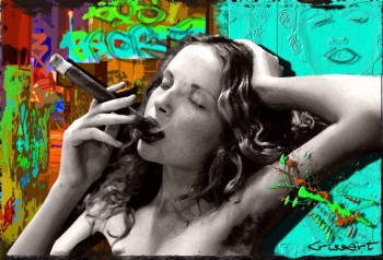 Obra contemporánea nombrada « LOLITA WITH A CIGAR », Hecho por KRISSART