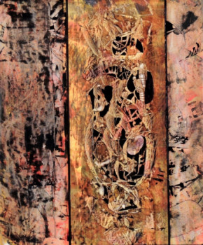 Obra contemporánea nombrada « 9 1 », Hecho por J.CLAUDE SAVI
