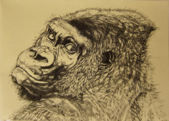 Obra contemporánea nombrada « Gorille », Hecho por PACOPACK