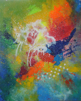 Obra contemporánea nombrada « NEBULEUSE BLEUE », Hecho por MIREILLE MAURY