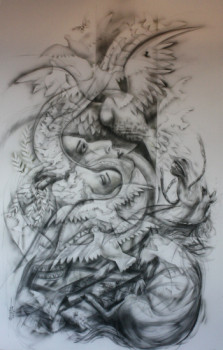 Obra contemporánea nombrada « La lutte pour la liberté », Hecho por MARWANART