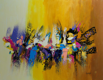 Obra contemporánea nombrada « Eveil intérieur », Hecho por SOPHINE