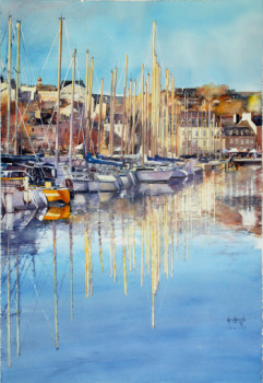 Obra contemporánea nombrada « Port de Vannes », Hecho por HENRI DUROSELLE