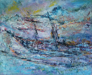 Obra contemporánea nombrada « Voyage 32 », Hecho por MIRA PIOTROWSKA