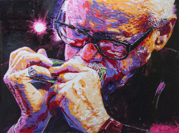 Obra contemporánea nombrada « Toots thielmans », Hecho por PASCAL LENOBLE