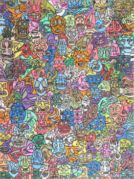 Obra contemporánea nombrada « Particules épuisées », Hecho por OX6MOR