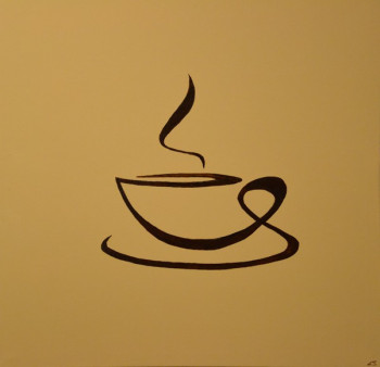 Obra contemporánea nombrada « Coffee time », Hecho por LAURENT S