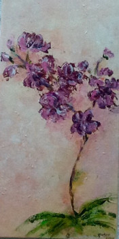 Obra contemporánea nombrada « Orchidée mauve et rose », Hecho por PATRICIA DELEY