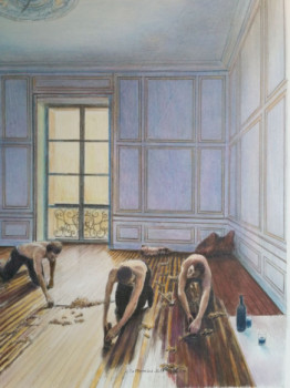 Les raboteurs de parquet (d'après G. Caillebotte) En el sitio ARTactif