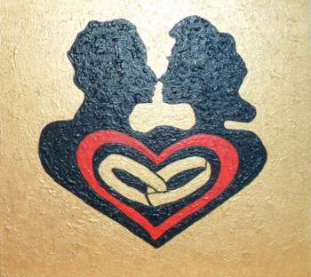 Obra contemporánea nombrada « Offrir pour la St Valentin N° 6 », Hecho por ANGELINO CAMPIGOTTO