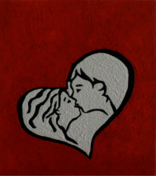 Obra contemporánea nombrada « Offrir pour la St Valentin N° 8 », Hecho por ANGELINO CAMPIGOTTO