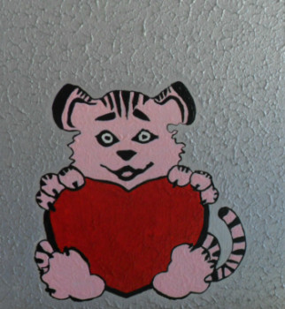 Obra contemporánea nombrada « Offrir pour la St Valentin N° 9 », Hecho por ANGELINO CAMPIGOTTO